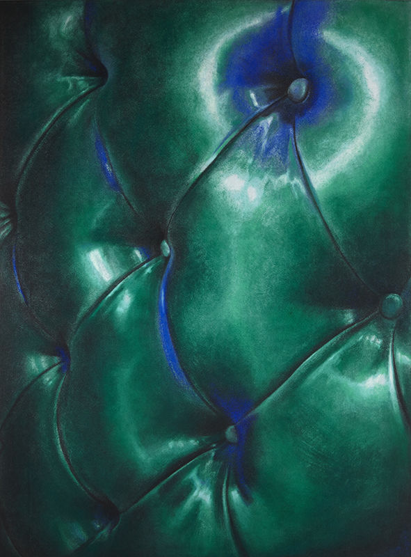 Blue Light 蓝光, ZHANG Yunyao 张云垚, 2014, Pigment and graphite on felt 色粉石墨毛毡, 180 x 135 cm