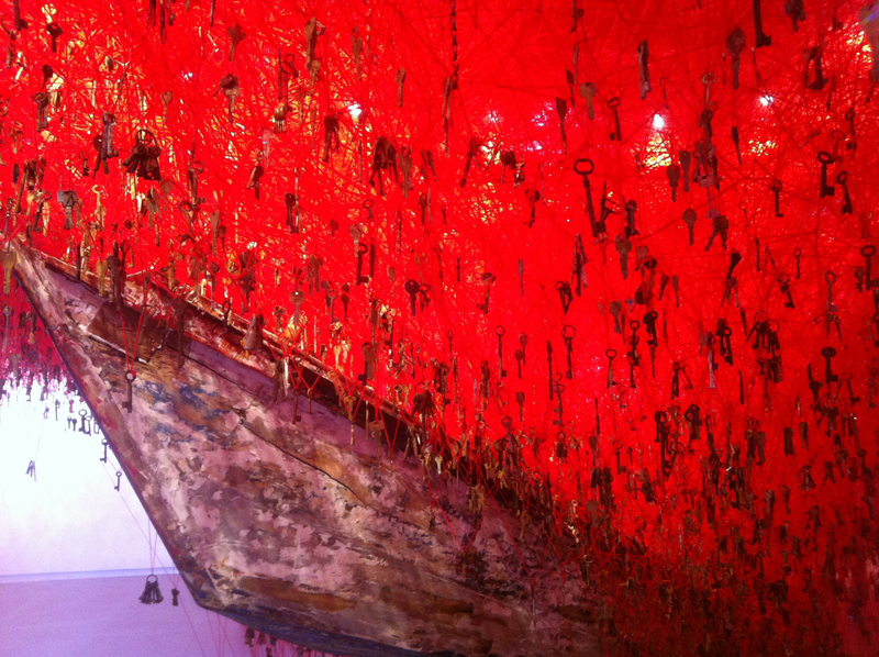 the Key in the hand by Chiharu Shiota 1