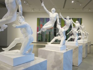 Installation view of Bentu exhibition at Louis Vuitton Foundation with artworks by Xu Zhen and Liu wei