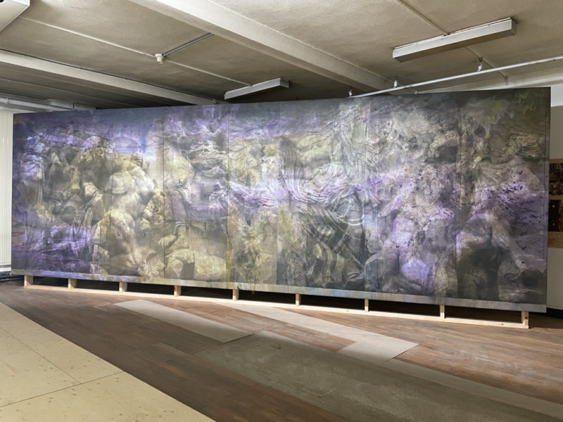 Zhang Yunyao Study for Figures, 2022. Installation view at Musée Guimet Musée d'Histoire Naturelle Lyon